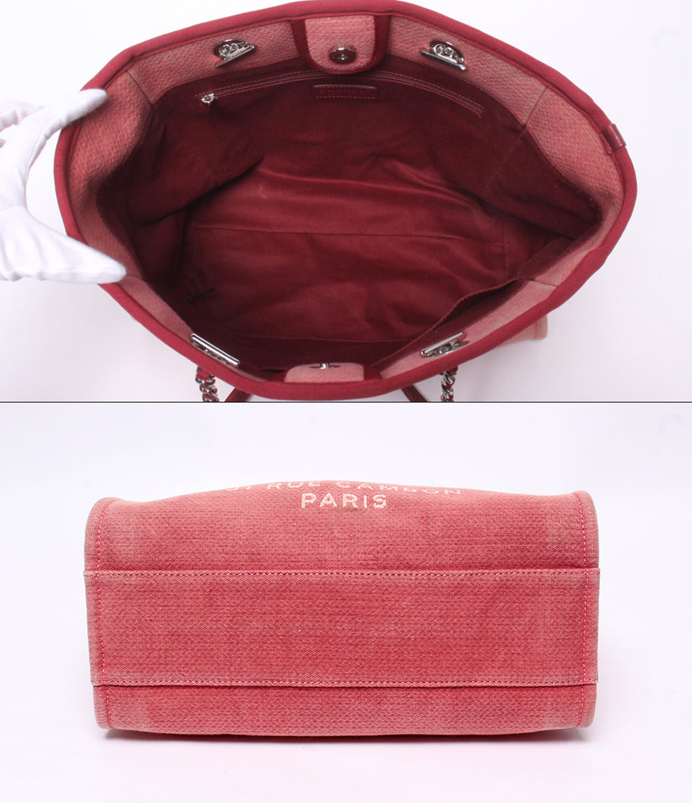 CHANEL トートバッグ ショルダーバッグ 肩掛け シルバー金具 16番台 ドーヴィルMM A67001 レディース シャネル