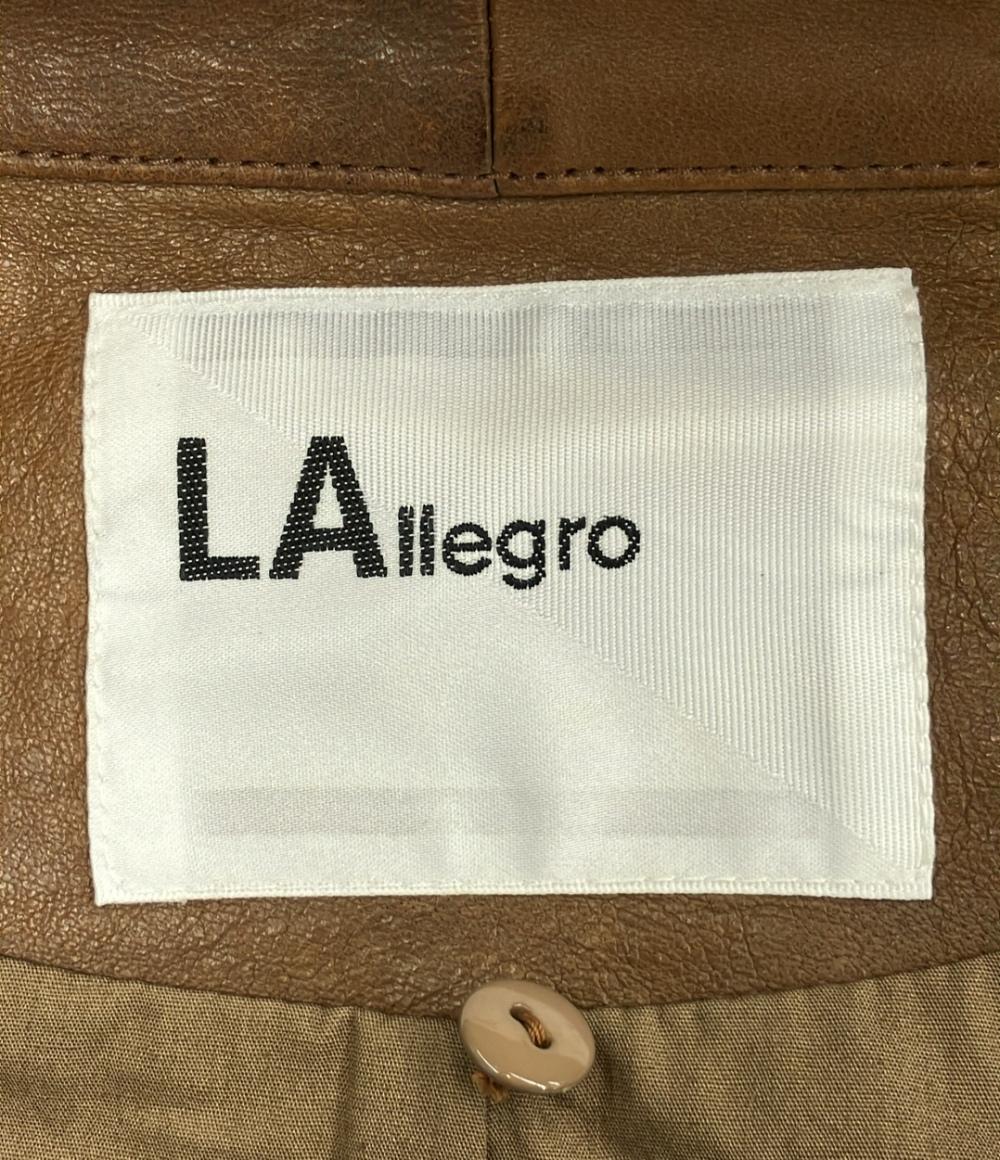 ラレグロ レザー切り替えフード付きジャケット レディース SIZE 38 (M) LAllegro