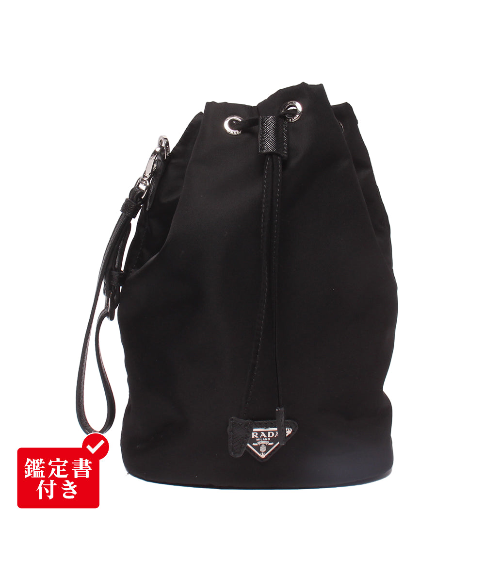 美品 PRADA ハンドバッグ ポーチ 巾着 Re-Nylon 1NE369 メンズ レディース プラダ