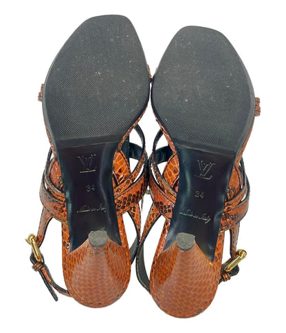 LOUIS VUITTON ストラップサンダル パイソン柄 レディース SIZE 34 21.5(cm) ルイ・ヴィトン