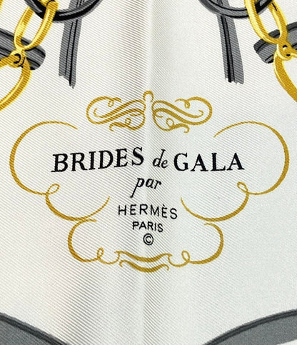 美品 HERMES スカーフ シルク100% プチカレ カレ40 BRIDES de GALA レディース エルメス