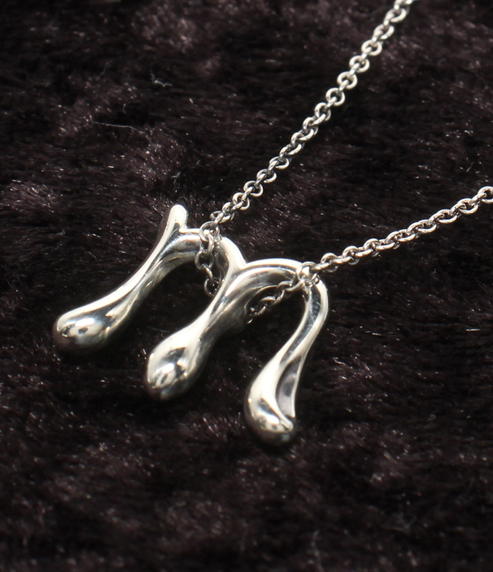美品 Tiffany & Co. ネックレス SV925 Alphabet Letter Pendant M エルサ ペレッティ レディース ティファニー