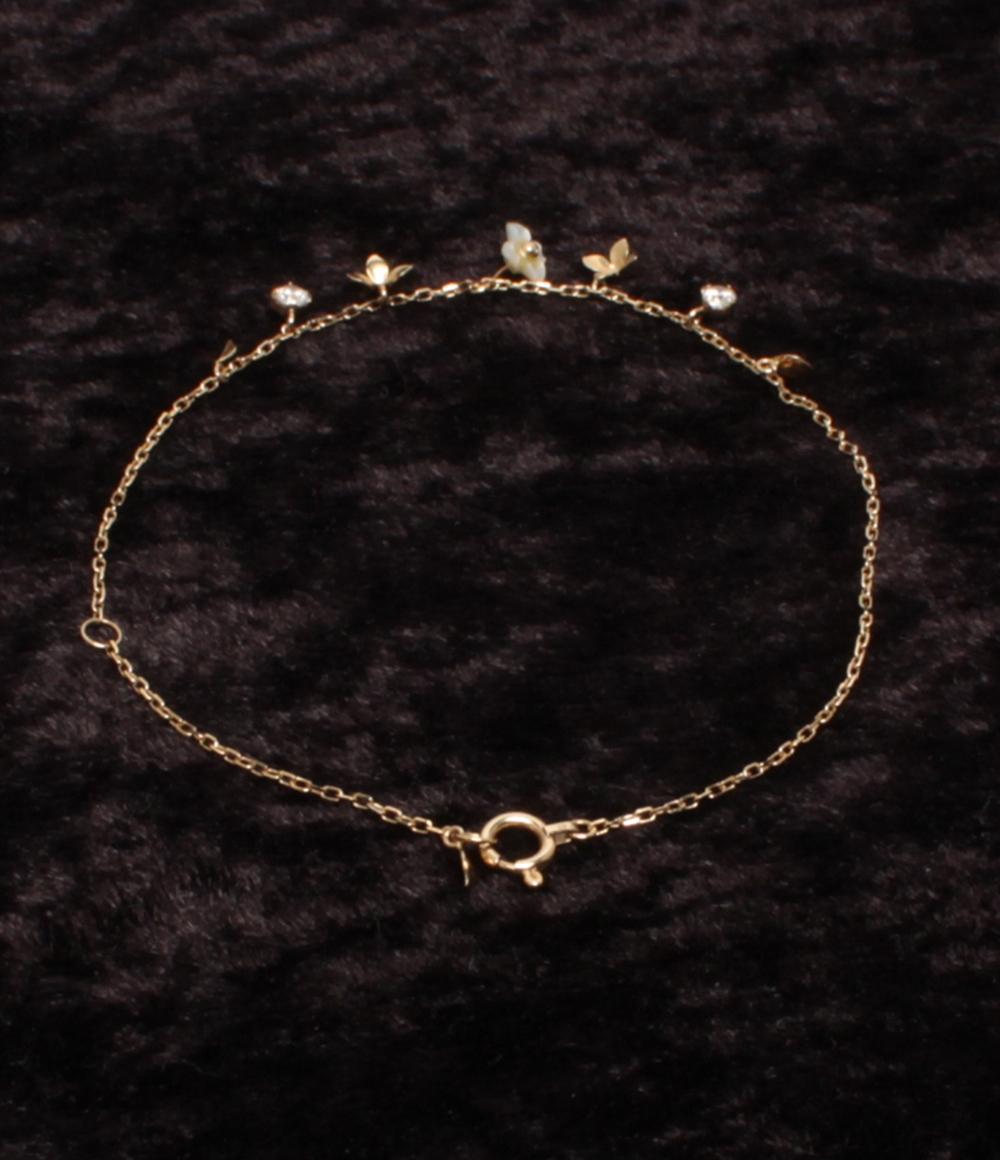 美品 Samantha Tiara ブレスレット K10 フラワーモチーフ レディース サマンサティアラ
