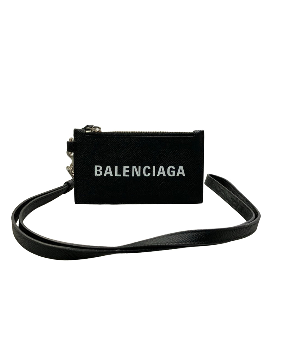 美品 BALENCIAGA コインケース カードケース ネックストラップ付き ユニセックス バレンシアガ
