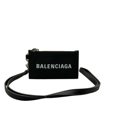 美品 BALENCIAGA コインケース カードケース ネックストラップ付き ユニセックス バレンシアガ