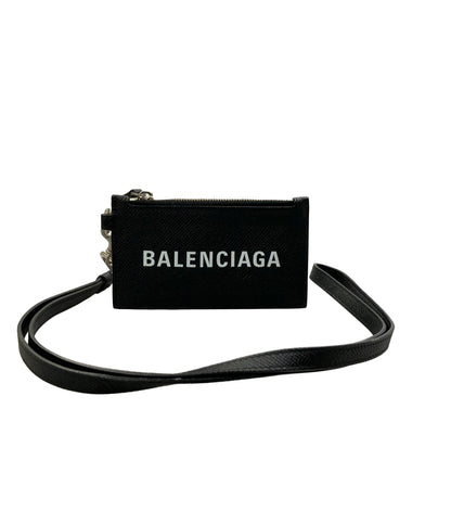美品 BALENCIAGA コインケース カードケース ネックストラップ付き ユニセックス バレンシアガ