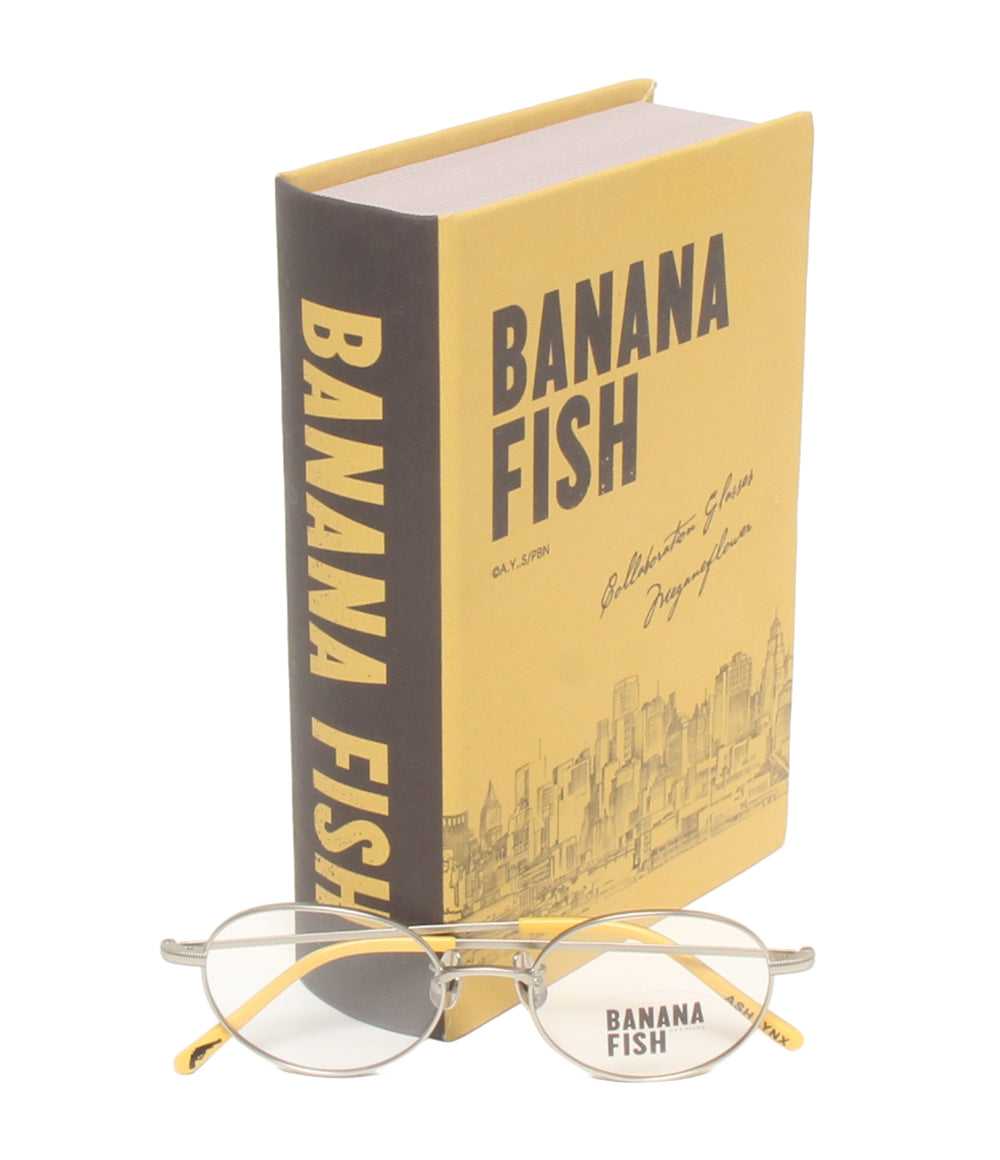 美品 伊達メガネ アイウェア 51□18 BANANA FISH バナナフィッシュ コラボフレーム アッシュ リンクスモデル ASH LYNX
