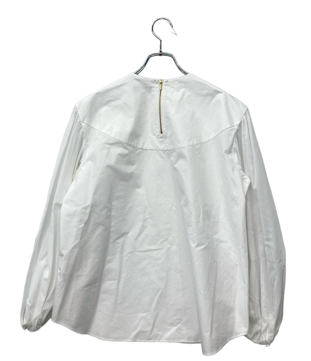 美品 Drawer 長袖シャツ ノーカラー レディース SIZE 38 (M) ドゥロワー
