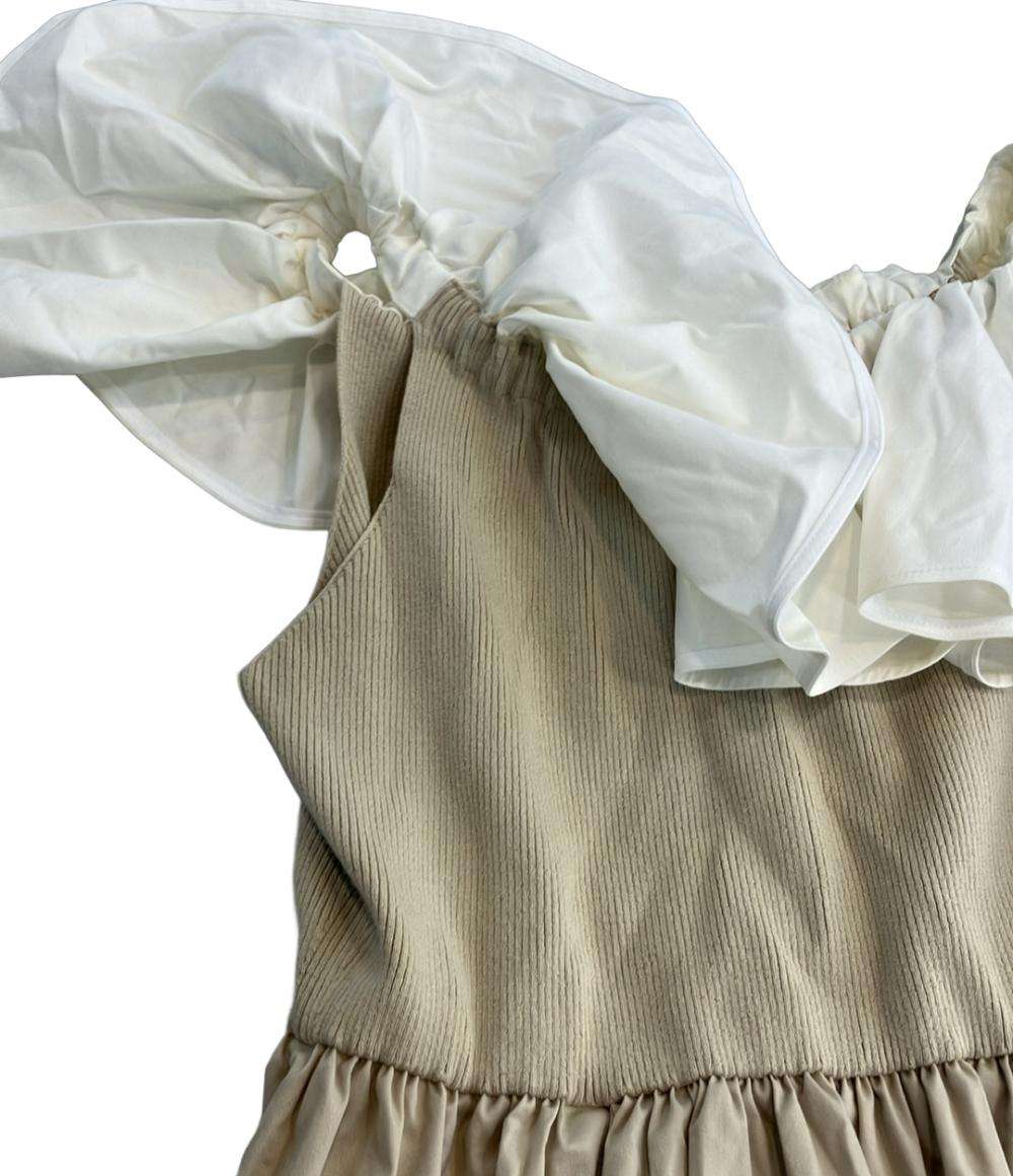 アディアム ノースリーブワンピース フリル袖 レディース SIZE S ADEAM