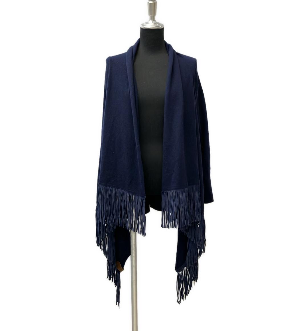 ゼン 長袖フリンジカーディガン カシミヤ レディース THEN