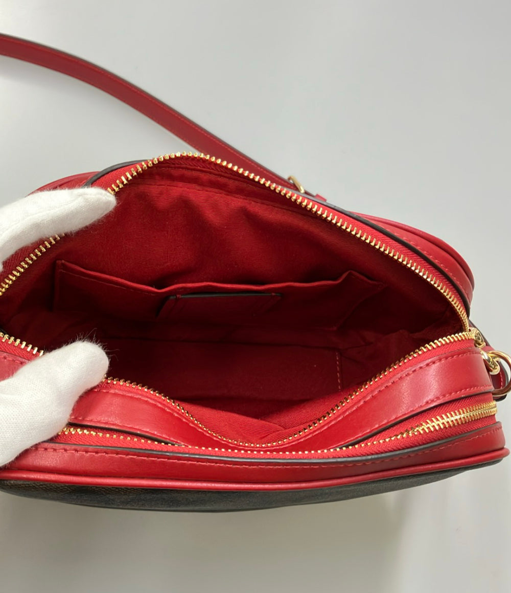 美品 COACH ショルダーバッグ 斜め掛け PVC シグネチャー 68168 レディース コーチ