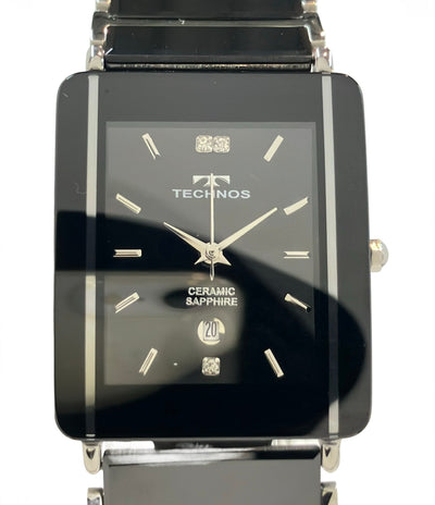 TECHNOS 腕時計 クオーツ ブラック T9137 メンズ テクノス
