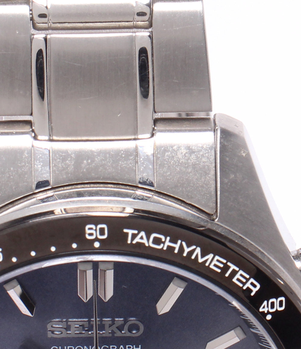 SEIKO 腕時計 クオーツ ブルー 8T63-00D0 メンズ セイコー