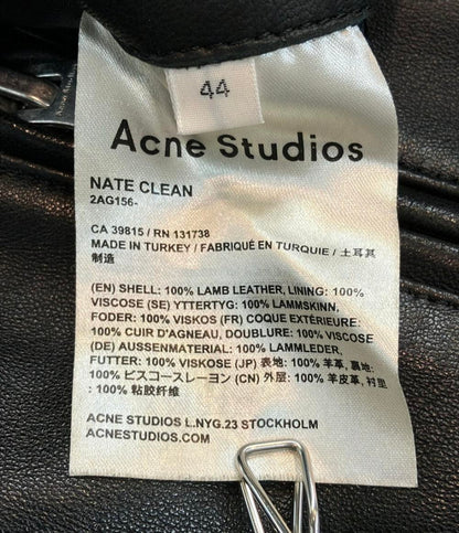 ACNE STUDIOS レザー ダブル ライダースジャケット NATE CLEAN 2AG156 メンズ SIZE 44 アクネ ストゥディオズ
