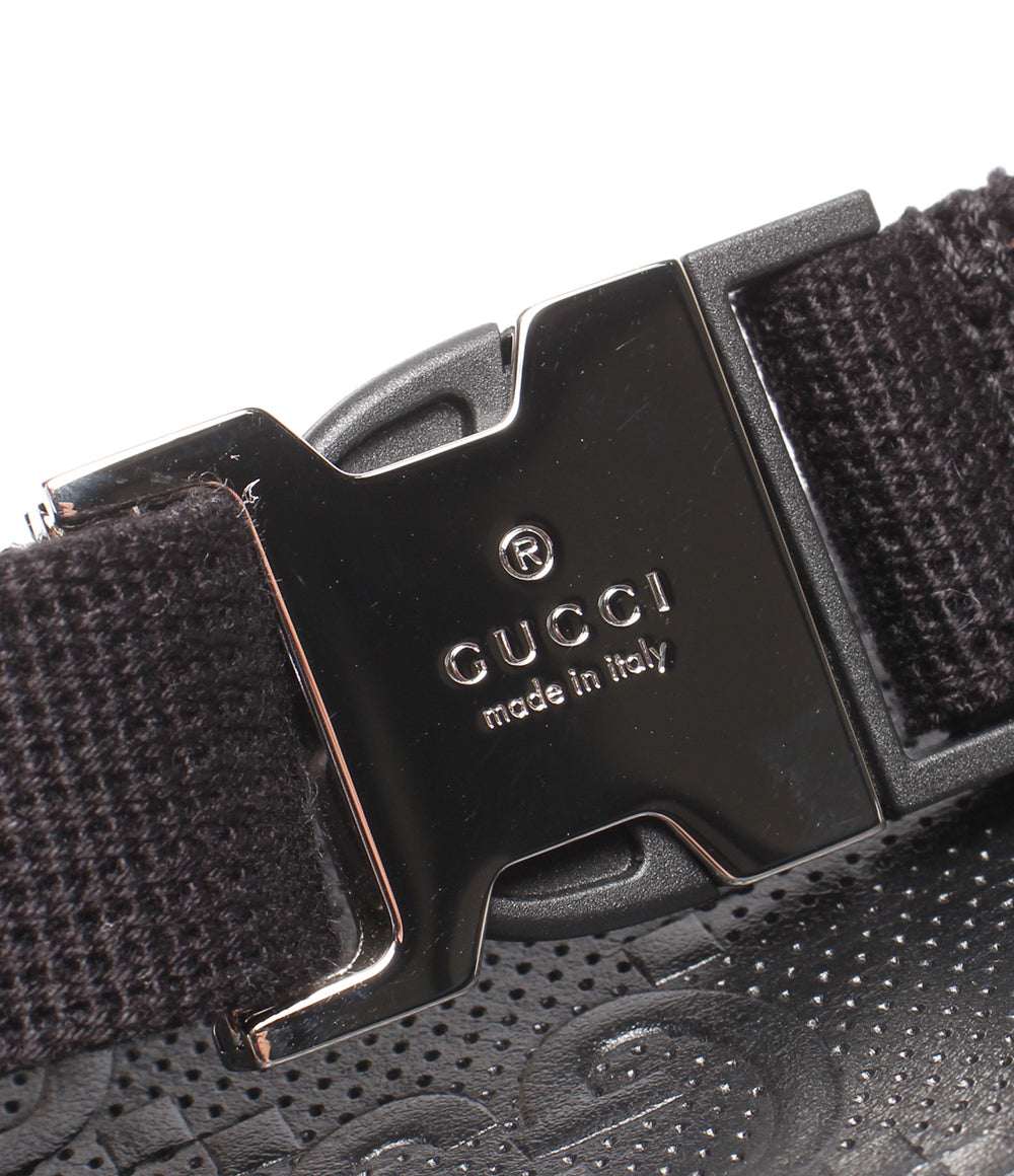 美品 GUCCI ウエストポーチ ボディバッグ GGエンボス 658582 325040 メンズ グッチ
