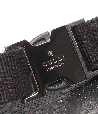 美品 GUCCI ウエストポーチ ボディバッグ GGエンボス 658582 325040 メンズ グッチ