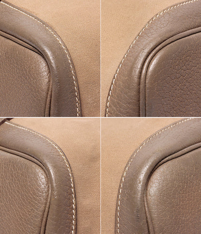 HERMES トートバッグ ショルダーバッグ 肩掛け シルバー金具 ▢M刻印 トワルオフィシエ ガーデンジップ MM レディース エルメス