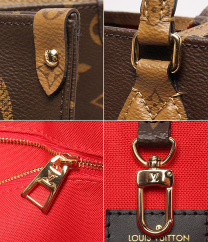 美品 LOUIS VUITTON トートバッグ 肩掛け モノグラム リバース モノグラムジャイアント オンザゴーGM M45320 レディース メンズ ルイ・ヴィトン