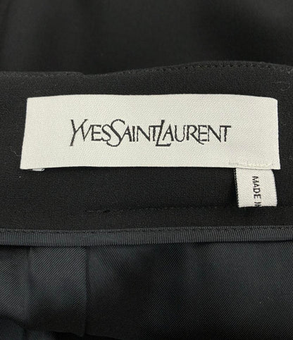 YVES SAINT LAURENT レザー切替スカート レディース イヴ・サンローラン