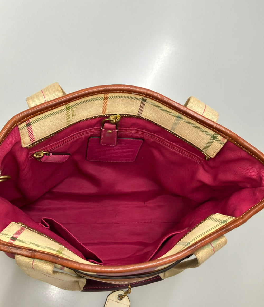 COACH トートバッグ ハンドバッグ キャンバス レザー 12219 レディース コーチ