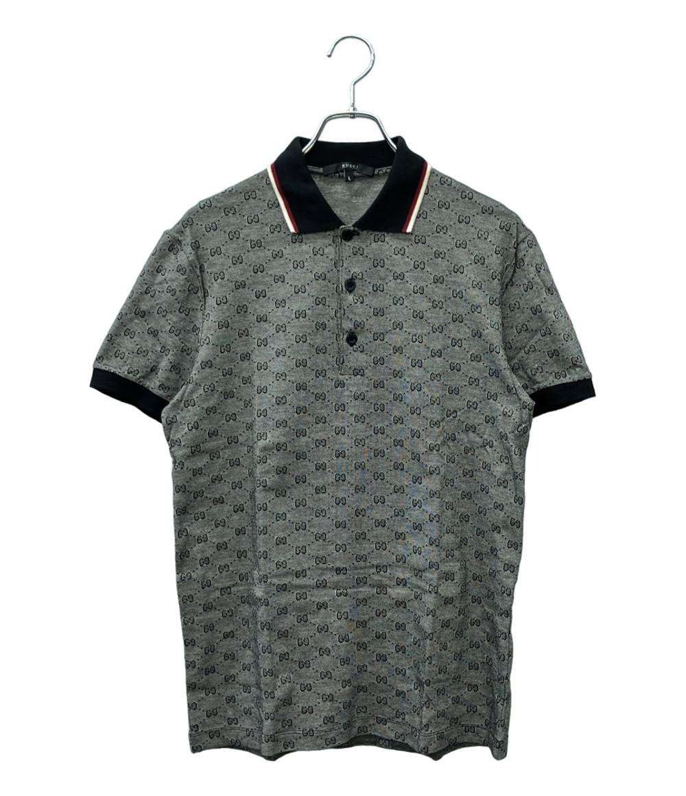 GUCCI 半袖ポロシャツ シェリーライングレー GG柄 モノグラム 190181 X3235 メンズ SIZE L グッチ