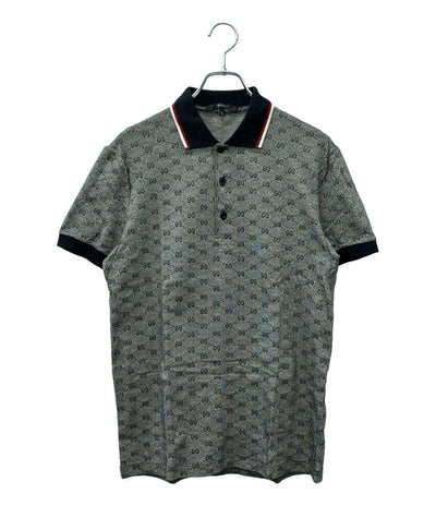 GUCCI 半袖ポロシャツ シェリーライングレー GG柄 モノグラム 190181 X3235 メンズ SIZE L グッチ