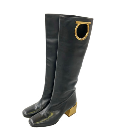 Salvatore Ferragamo ロングブーツ ガンチーニ レディース SIZE 5 1/2 D サルヴァトーレフェラガモ