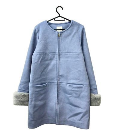 美品 ビームスハート ノーカラーコート レディース SIZE M BEAMS HEART