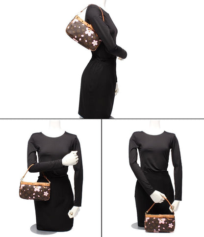 ルイ・ヴィトン アクセサリーポーチ ハンドバッグ ショルダーバッグ 肩掛け 村上隆 ポシェット アクセソワール モノグラムチェリーブロッサム M92006