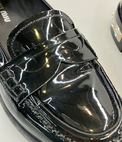 Miu Miu コインローファー パテントレザー ビジュー レディース SIZE 36 (23cm) ミュウ ミュウ