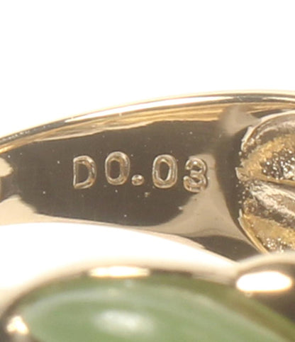 美品 ユキコハナイ リング 指輪 K18 Pt900 ダイヤ0.03ct レディース YUKIKO HANAI