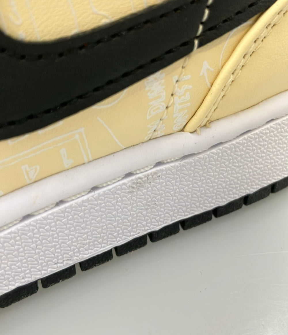 美品 NIKE ミドルカットスニーカー エアジョーダン1 ミッド SS GS DV7012-100 キッズ SIZE 22.5 (M) ナイキ