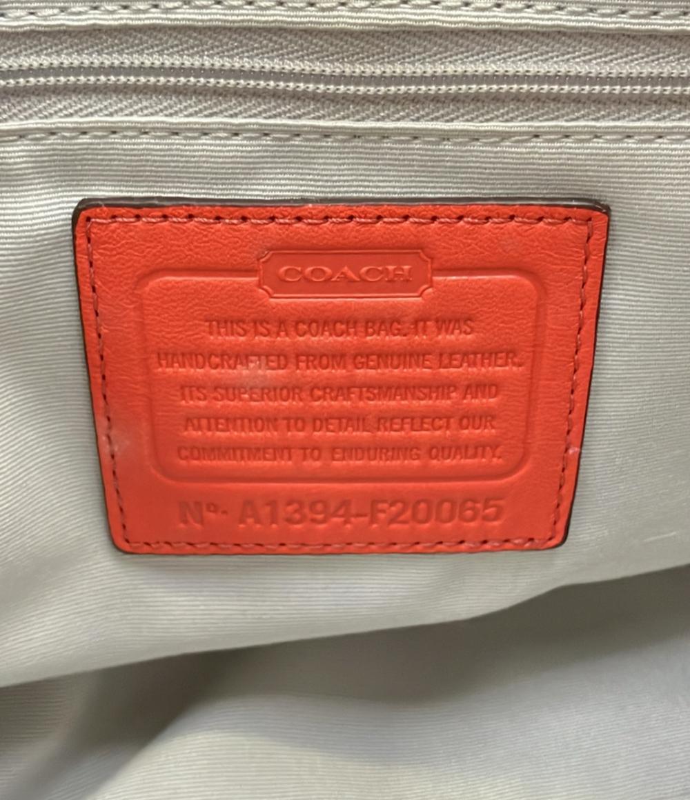 美品 COACH ショルダーバッグ 肩掛け エナメル シグネチャー F20065 レディース コーチ