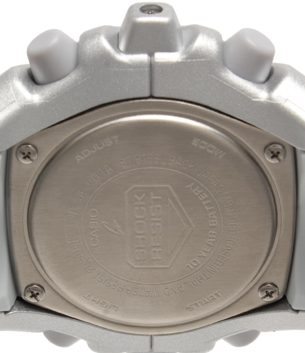 美品 CASIO 腕時計 クオーツ シルバー GA-V01A メンズ カシオ