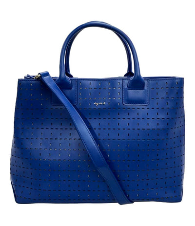 アニエスベー ハンドバッグ ショルダーバッグ 2WAY 斜め掛け レザー パンチング レディース Agnes b.