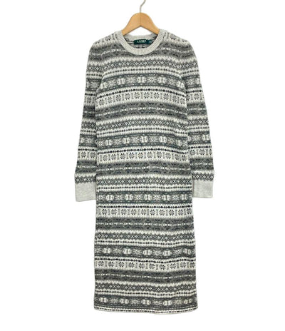 美品 ローレン ラルフ ローレン 長袖ニットワンピース レディース SIZE SP (S) LAUREN  RALPH LAUREN