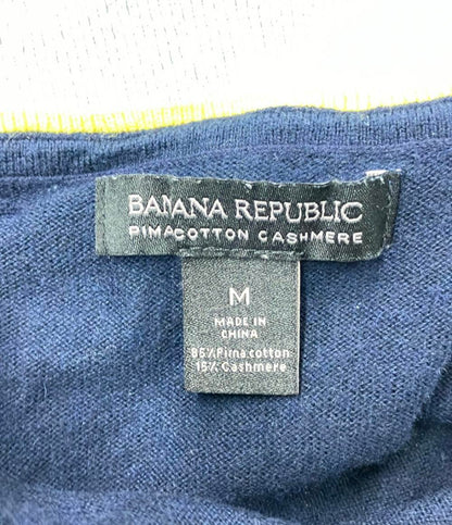 バナナリパブリック カシミヤ混ハーフジップ長袖ニットセーター 薄手 メンズ SIZE M Banana Republic