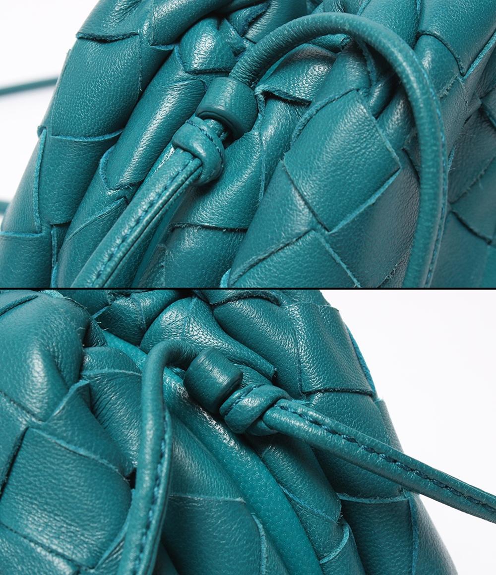 美品 BOTTEGA VENETA ショルダーバッグ がま口 ザ ポーチ イントレチャート レディース ボッテガ・ヴェネタ