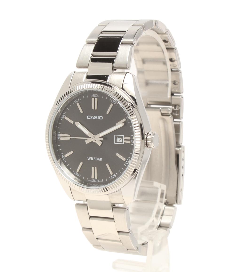 美品 CASIO 腕時計 クオーツ ブラック MTP-1302 メンズ カシオ