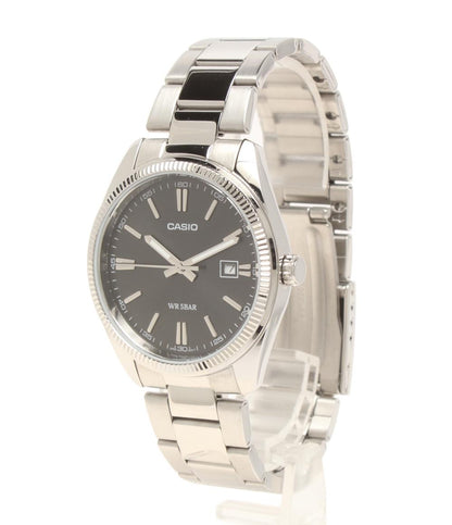 美品 CASIO 腕時計 クオーツ ブラック MTP-1302 メンズ カシオ