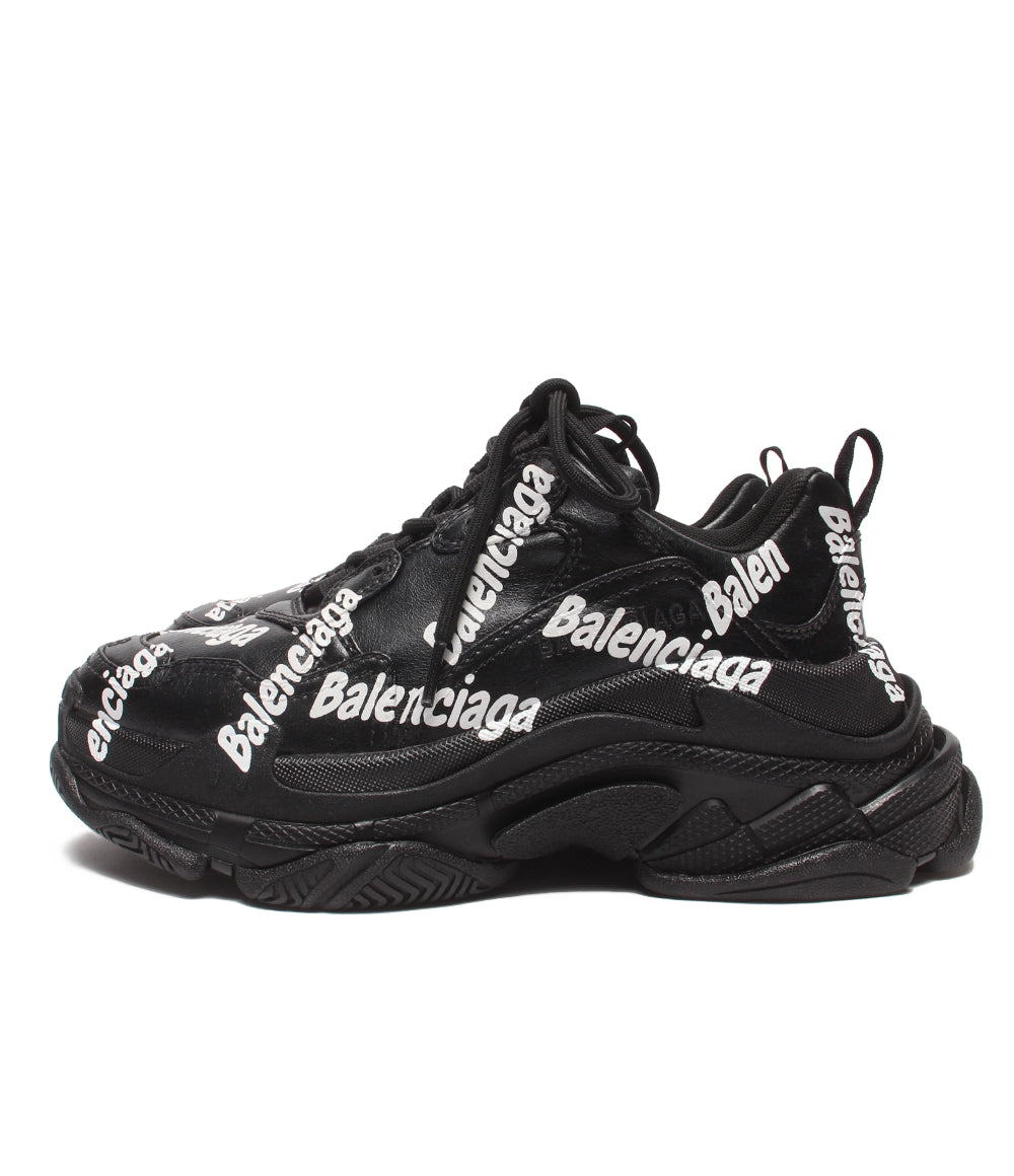 美品 BALENCIAGA ローカットスニーカー 厚底 Triple S LOGO レディース メンズ SIZE 25.0 バレンシアガ