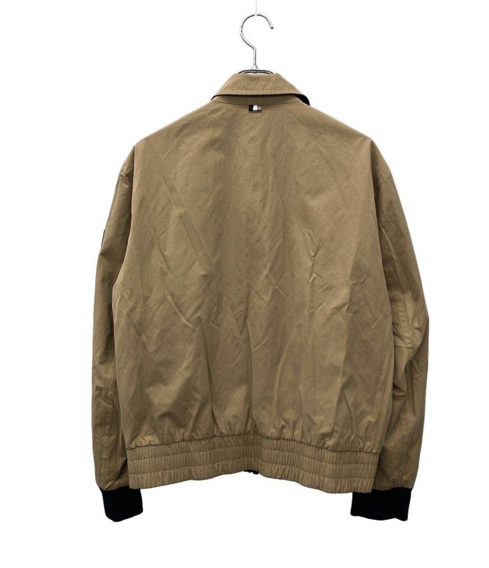 【77,000円ほど】BOSS ブルゾン　46 HUGO BOSS (ヒューゴボス) ロゴ ニット 切り替え フルジップ 中綿