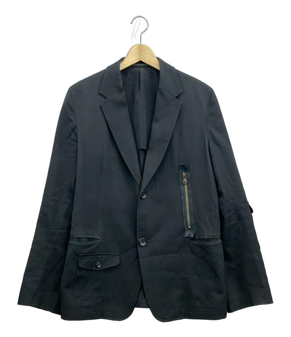 ヨウジヤマモトプールオム テーラードジャケット 胸ジップアップ メンズ SIZE 2 (L) Yohji Yamamoto POUR HOMME