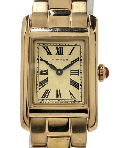 UNITED ARROWS 腕時計 クオーツ イエロー 5421-S058261 レディース ユナイテッドアローズ