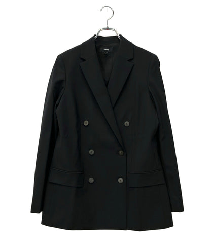 theory テーラードジャケット ダブルブレスト boxy db jkt PERFECTEDWOOL レディース SIZE 2 (M) セオリー