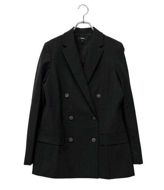 theory テーラードジャケット ダブルブレスト boxy db jkt PERFECTEDWOOL レディース SIZE 2 (M) セオリー