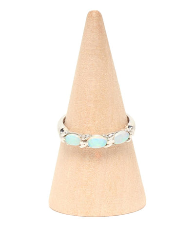 美品 リング 指輪 K14WG ホワイトオパール レディース SIZE 12号