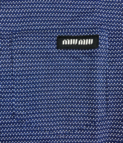 美品 Miu Miu ジャガードジャージ長袖Tシャツ MJLA47 レディース SIZE XS ミュウ ミュウ