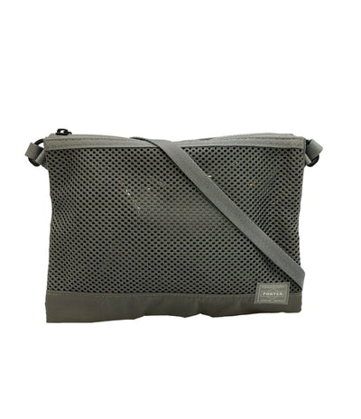 美品 PORTER ショルダーバッグ 斜め掛け サコッシュ メッシュ メンズ ポーター