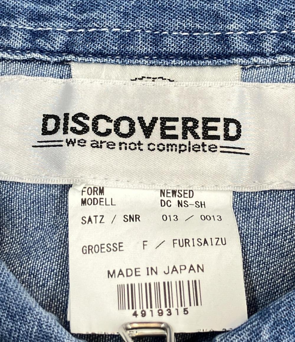 ディスカバード 長袖デニムシャツ ワンピース 花柄 ビジュー レディース SIZE F (M) DISCOVERED